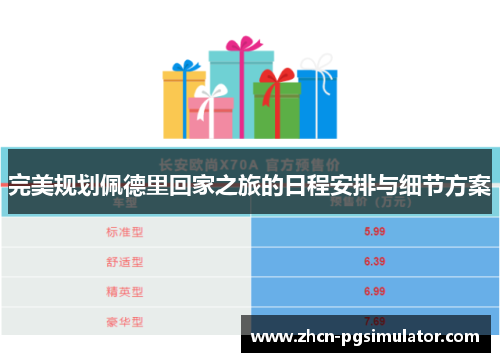 完美规划佩德里回家之旅的日程安排与细节方案