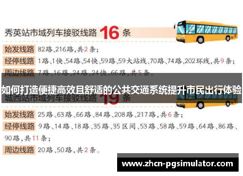 如何打造便捷高效且舒适的公共交通系统提升市民出行体验
