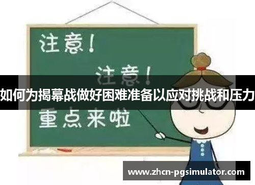 如何为揭幕战做好困难准备以应对挑战和压力